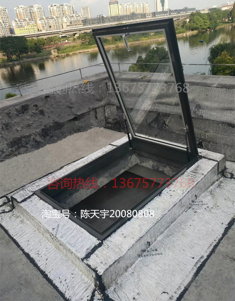 加厚铝合金斜坡屋顶天窗木头房顶阁楼老虎窗平屋面阳光房手动电动(图39)