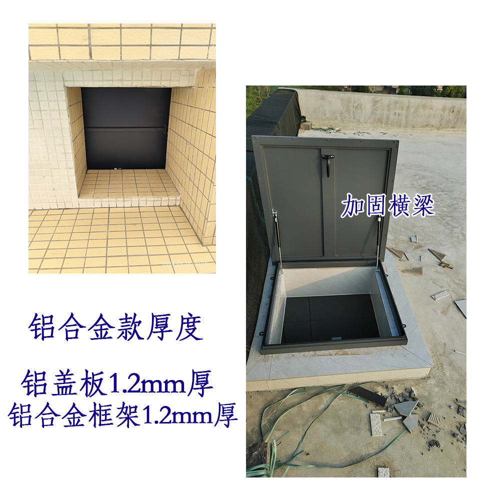 防雨天窗楼顶防水盖板楼顶检查口楼顶天井屋顶手动(图2)