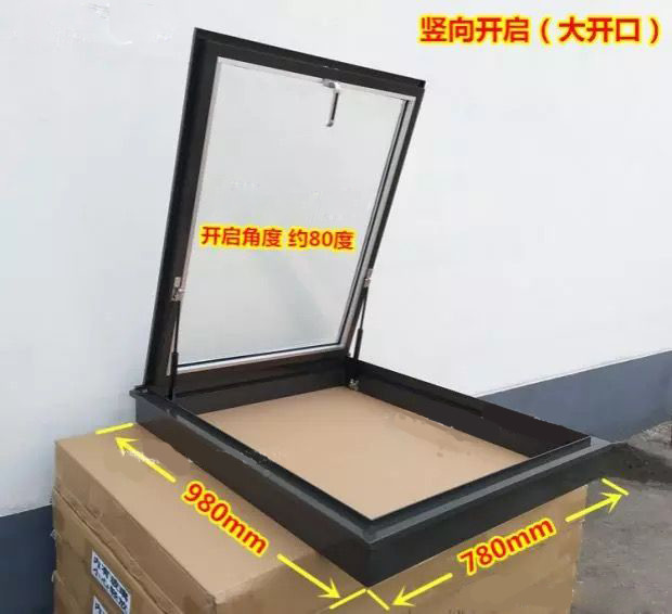 木结构屋顶天窗平屋顶铝合金电动天窗斜屋顶阁楼天窗采光透气天窗(图11)