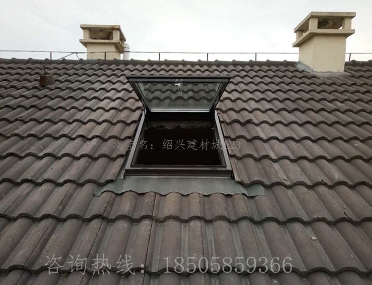 木结构屋顶天窗平屋顶铝合金电动天窗斜屋顶阁楼天窗采光透气天窗(图17)