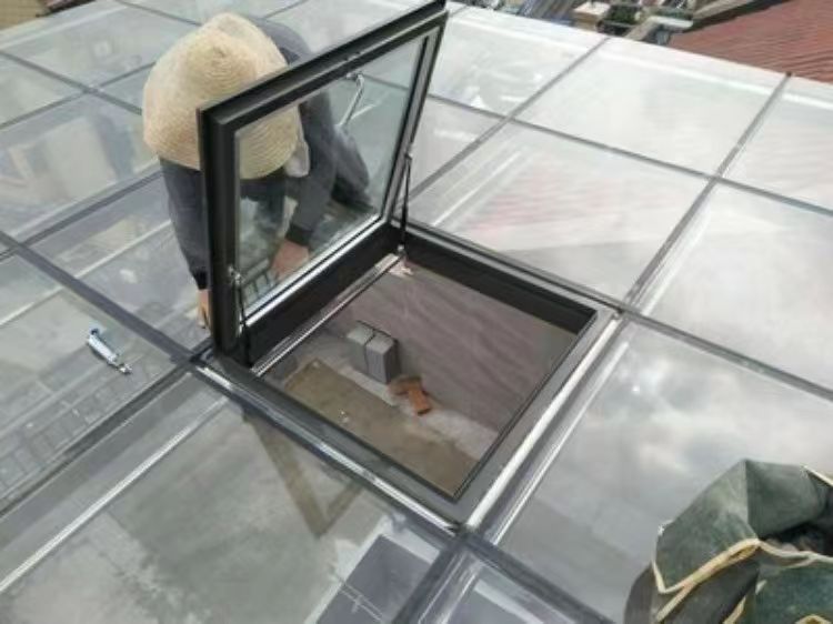 天台瓦片屋顶硫璃瓦加厚阁楼窗户斜顶伸缩式一整套总成手动天窗(图10)