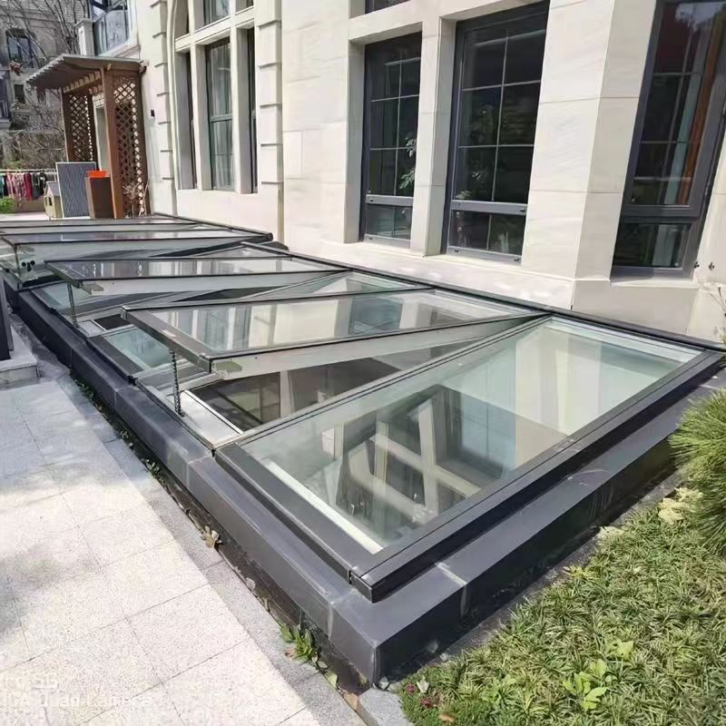 天台瓦片屋顶硫璃瓦加厚阁楼窗户斜顶伸缩式一整套总成手动天窗(图9)
