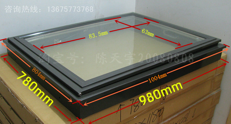 加厚铝合金斜坡屋顶天窗木头房顶阁楼老虎窗平屋面阳光房手动电动(图8)