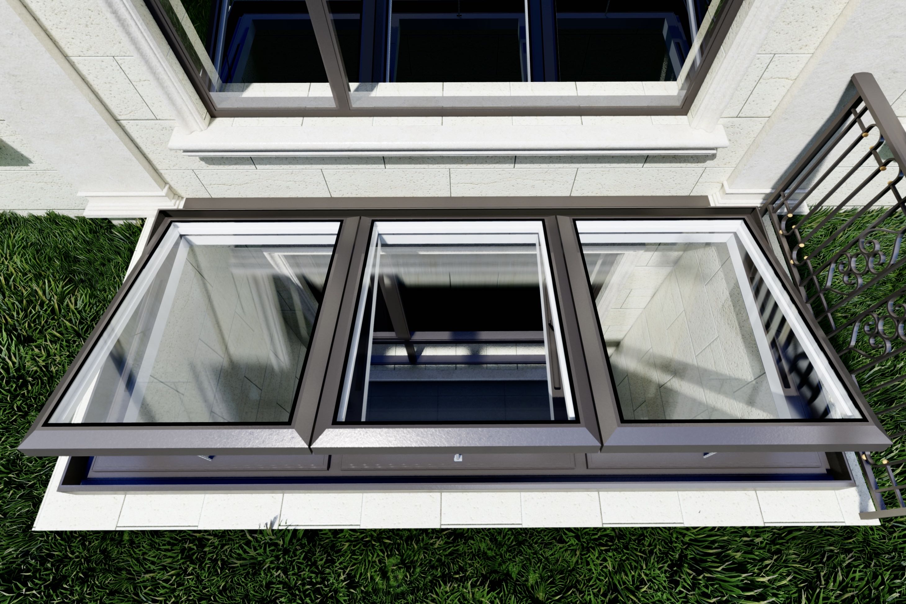 电动智能天窗别墅阳光房斜屋顶阁楼采光井老虎窗铝合金天窗平移(图26)