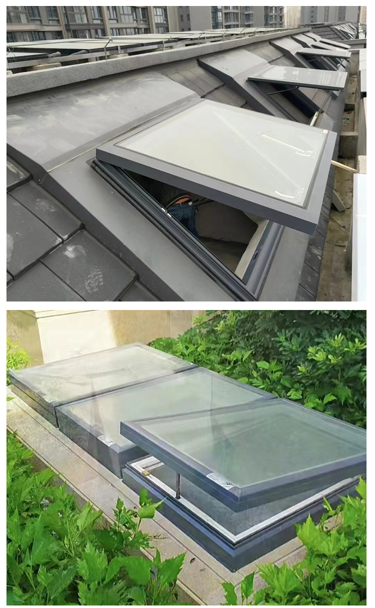 电动屋顶天窗合金推拉窗加厚楼顶平移老虎窗阳光房地下室采光口(图14)