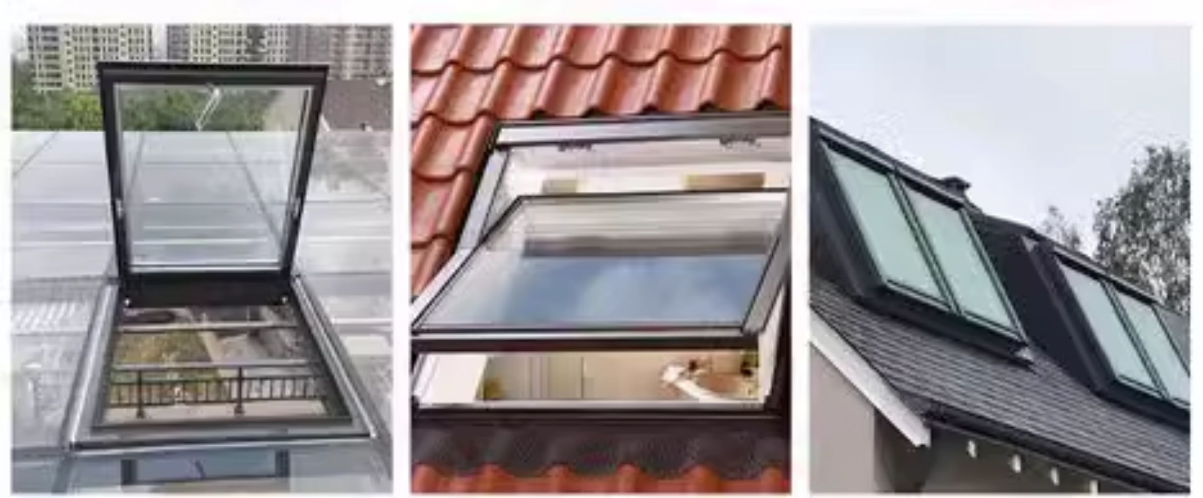 电动智能天窗别墅阳光房斜屋顶阁楼采光井老虎窗铝合金天窗平移(图4)