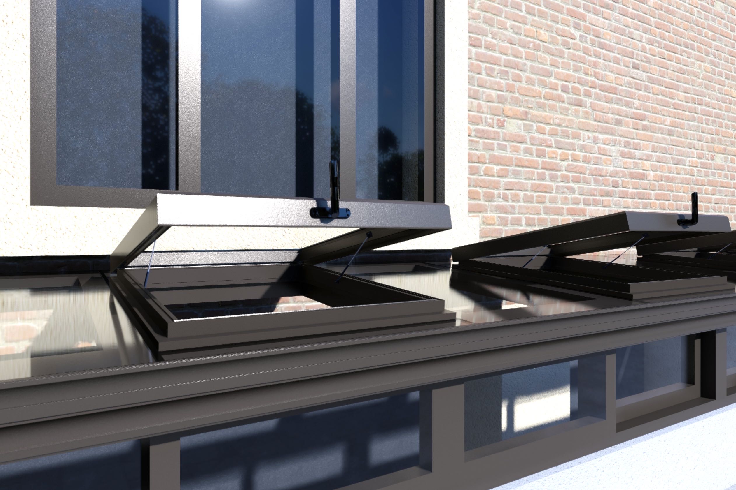 电动智能天窗别墅阳光房斜屋顶阁楼采光井老虎窗铝合金天窗平移(图19)