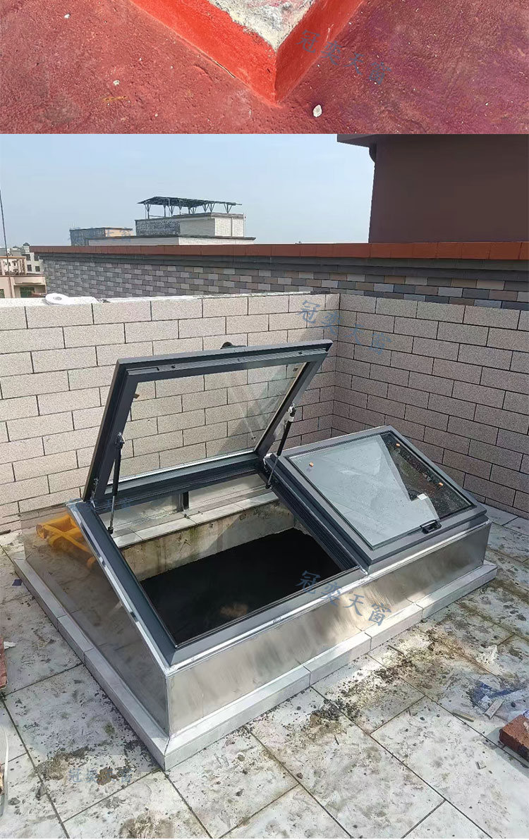 瓦片房铝合金天窗楼顶盖斜平屋顶阁楼阳光房地下采光井老虎窗定制(图22)