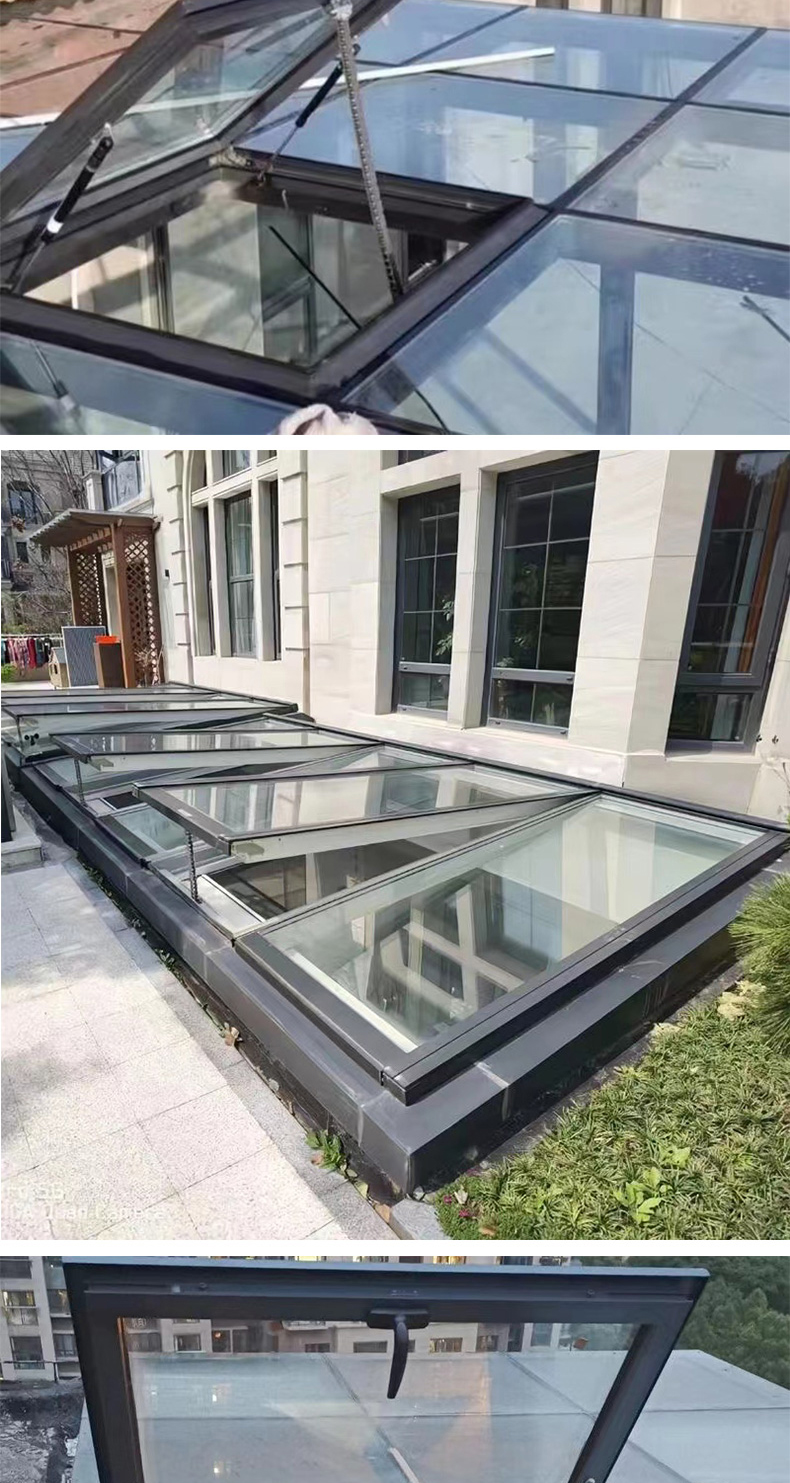 铝合金电动天窗屋顶阳光房斜平面木阁楼地下手动采光井房顶老虎窗(图9)