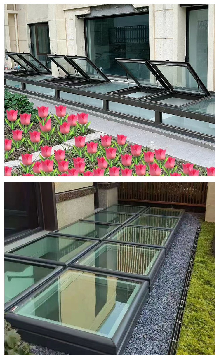 电动天窗铝合金屋顶推拉窗加厚楼顶平移老虎窗阳光房地下室采光口(图15)