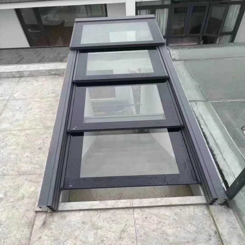大开口手动天窗阳光房上悬屋顶老虎窗铝合金无缝焊接平移电动天窗(图40)