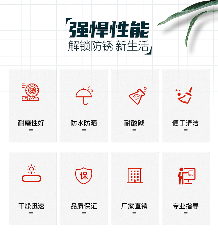 氟碳漆金属漆户外栏杆防锈漆镀锌管防腐漆黑色外墙彩钢瓦翻新油漆(图5)