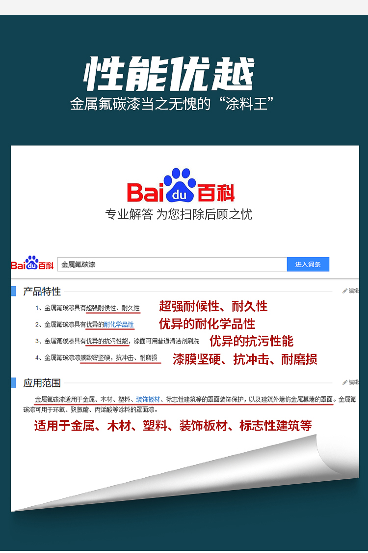 氟碳漆金属漆户外栏杆防锈漆镀锌管防腐漆黑色外墙彩钢瓦翻新油漆(图7)