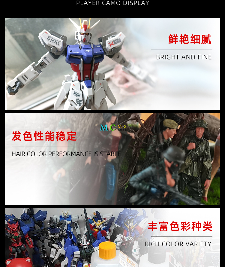 匠域油性漆 模型上色油漆 高达手办GK涂装补色漆手涂漆 JW001-042(图6)