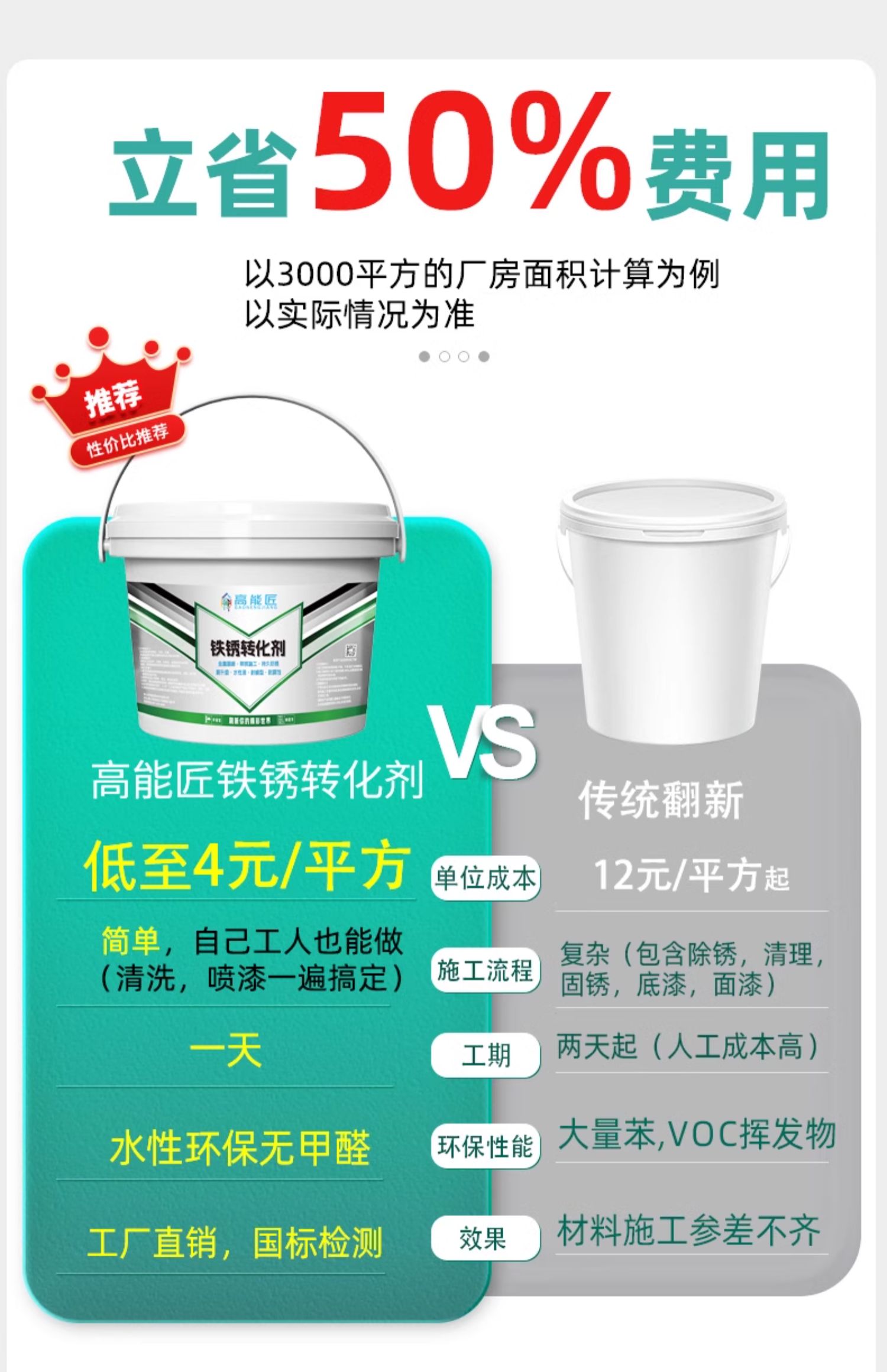 铁锈转化剂防锈漆金属防腐灰色水性油漆底漆彩钢瓦翻新免除锈打磨(图5)