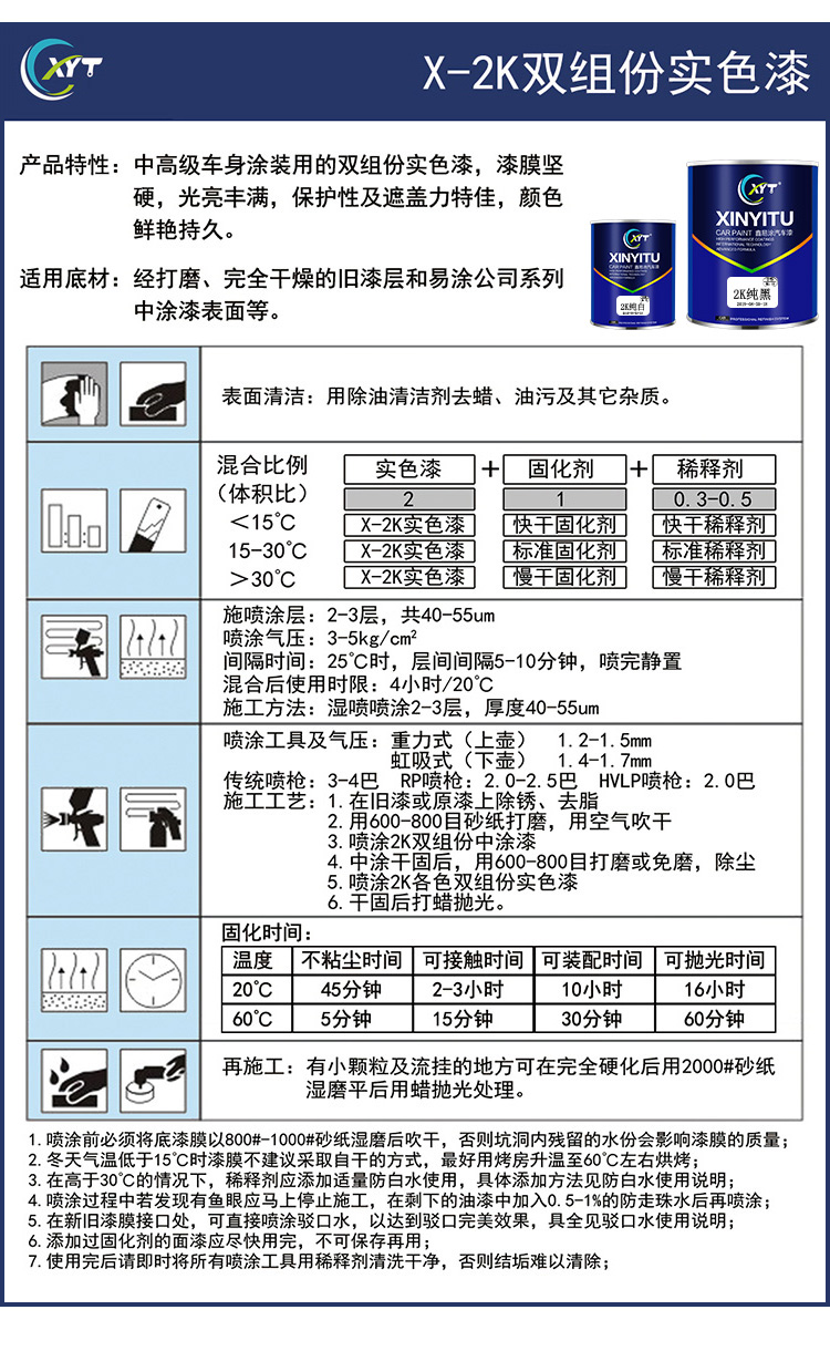 2k黑色汽车漆白色工业油漆修补桶装白漆烤漆调色金属漆黑漆防锈漆(图13)