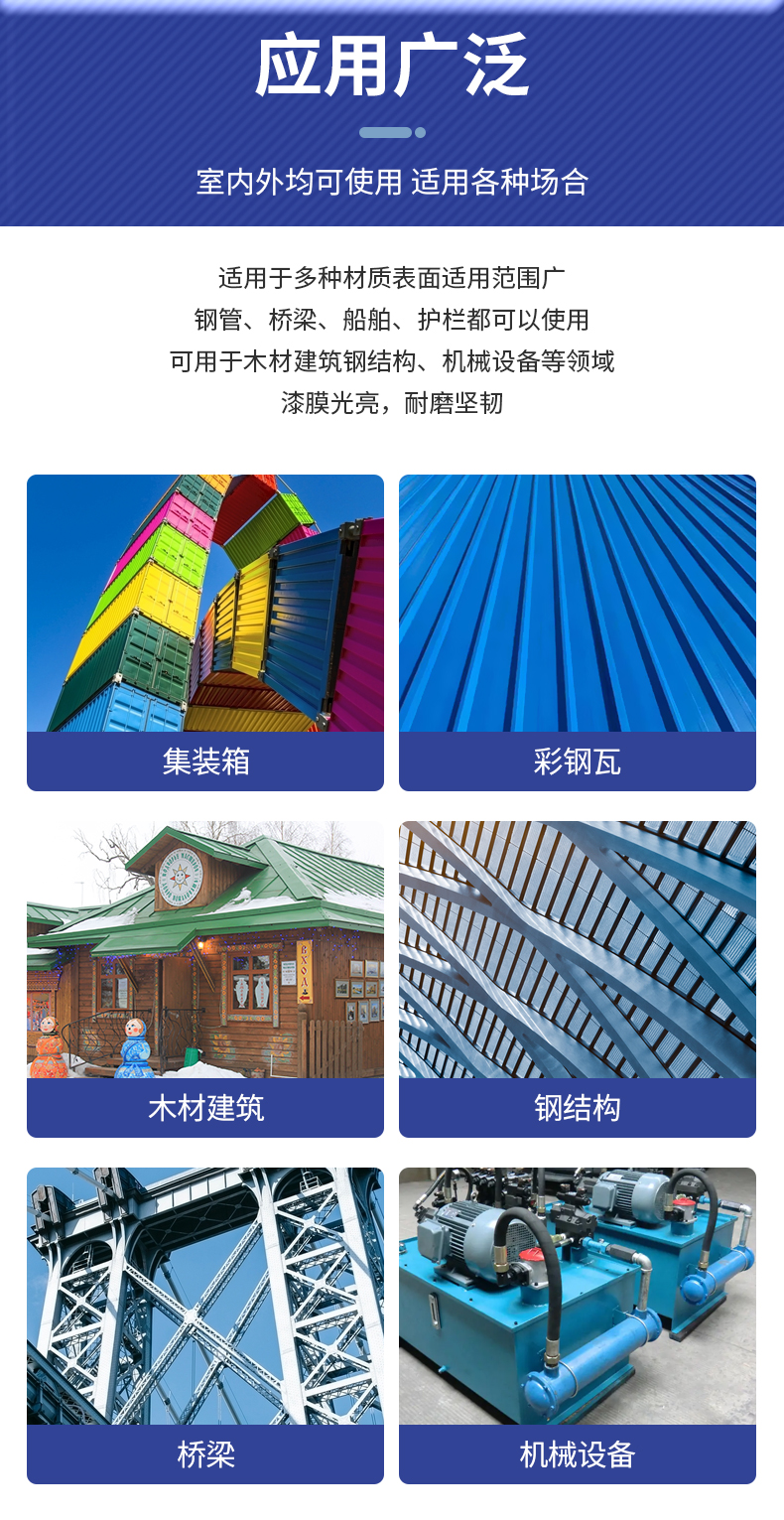 防锈漆油漆铁门栏杆防腐漆醇酸调和漆户外彩钢瓦翻新金属漆油性漆(图9)