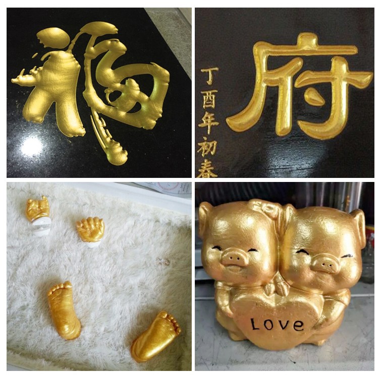 金漆金箔漆水性油性金色油漆金粉漆牌匾石膏线广告石碑金漆24K金(图16)