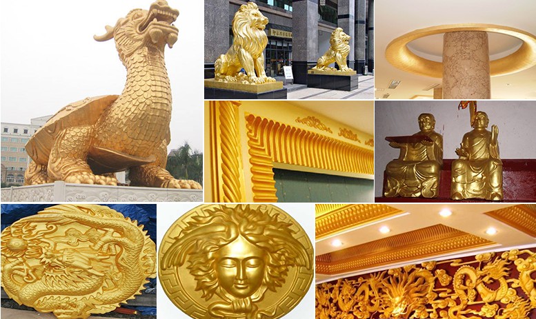 金漆金箔漆水性油性金色油漆金粉漆牌匾石膏线广告石碑金漆24K金(图19)