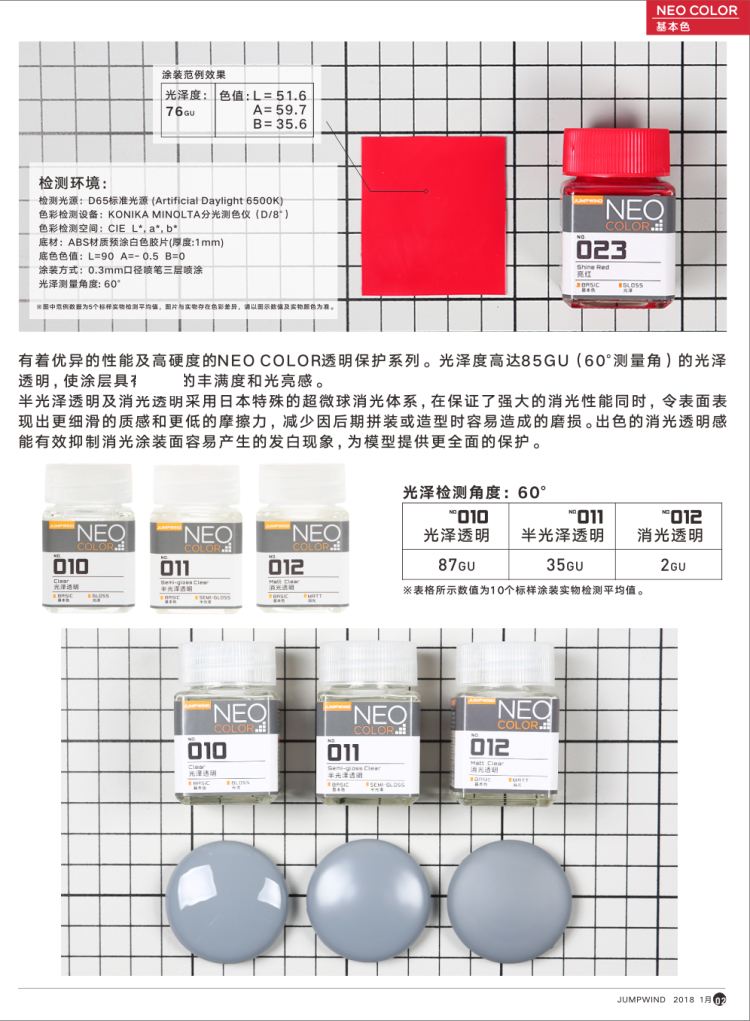 JUMPWIND匠域油漆 高达军事手办模型上色油漆油性漆基础色001-042(图4)
