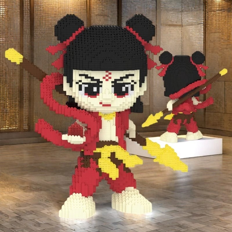 2025新款正版授权哪吒熬炳积木串联大颗立体摆件男女生日礼物摆件(图8)