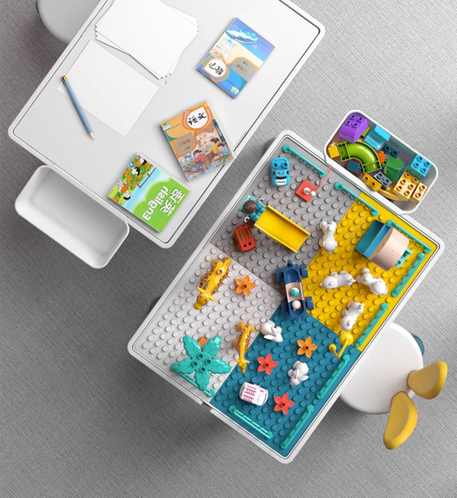儿童积木桌多功能大颗粒男女孩子3益智力拼装玩具6岁动脑2025新款(图6)