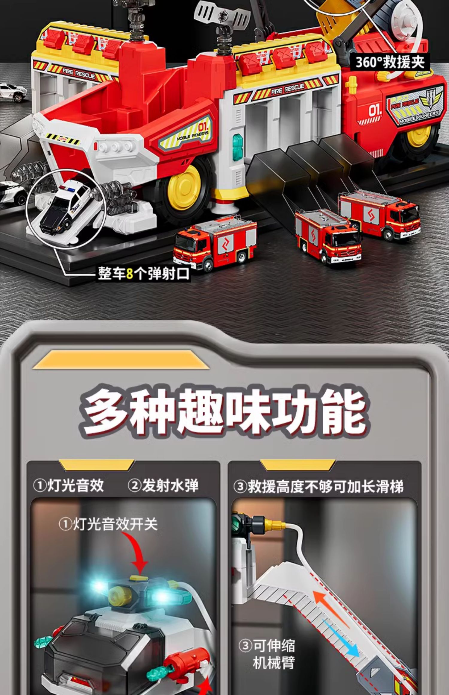 儿童山姆玩具男孩子2025年网红爆款消防车小男童高端4生日礼物盒5(图9)