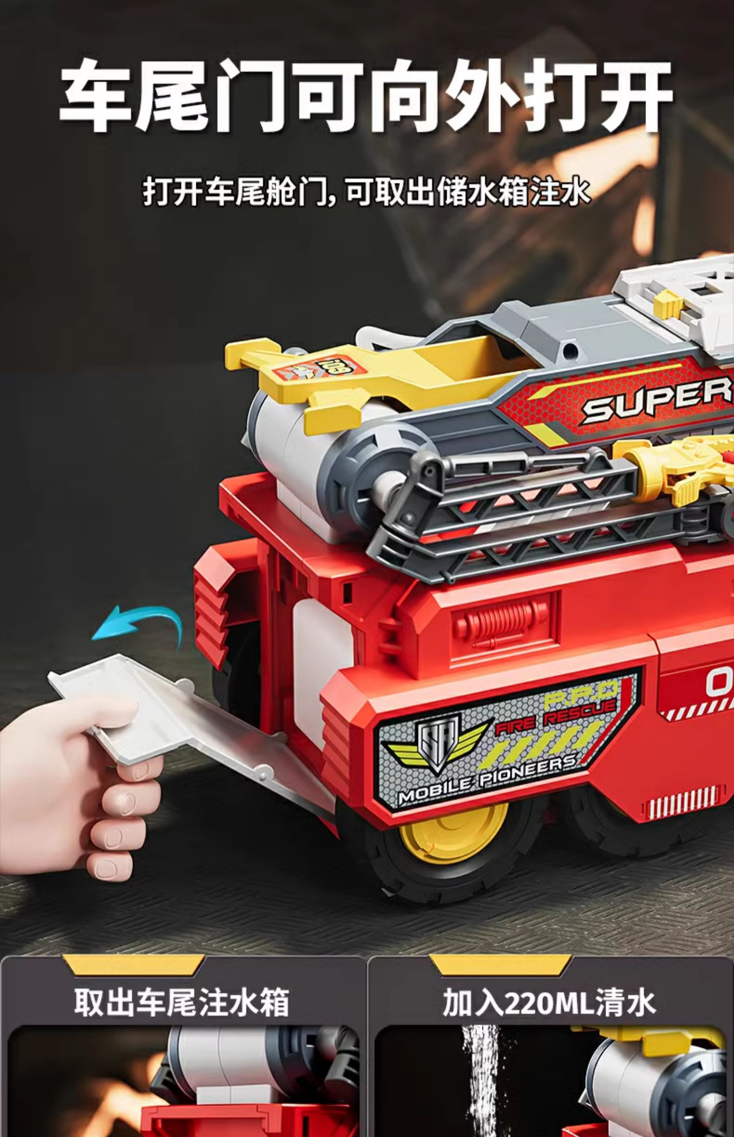 儿童山姆玩具男孩子2025年网红爆款消防车小男童高端4生日礼物盒5(图13)