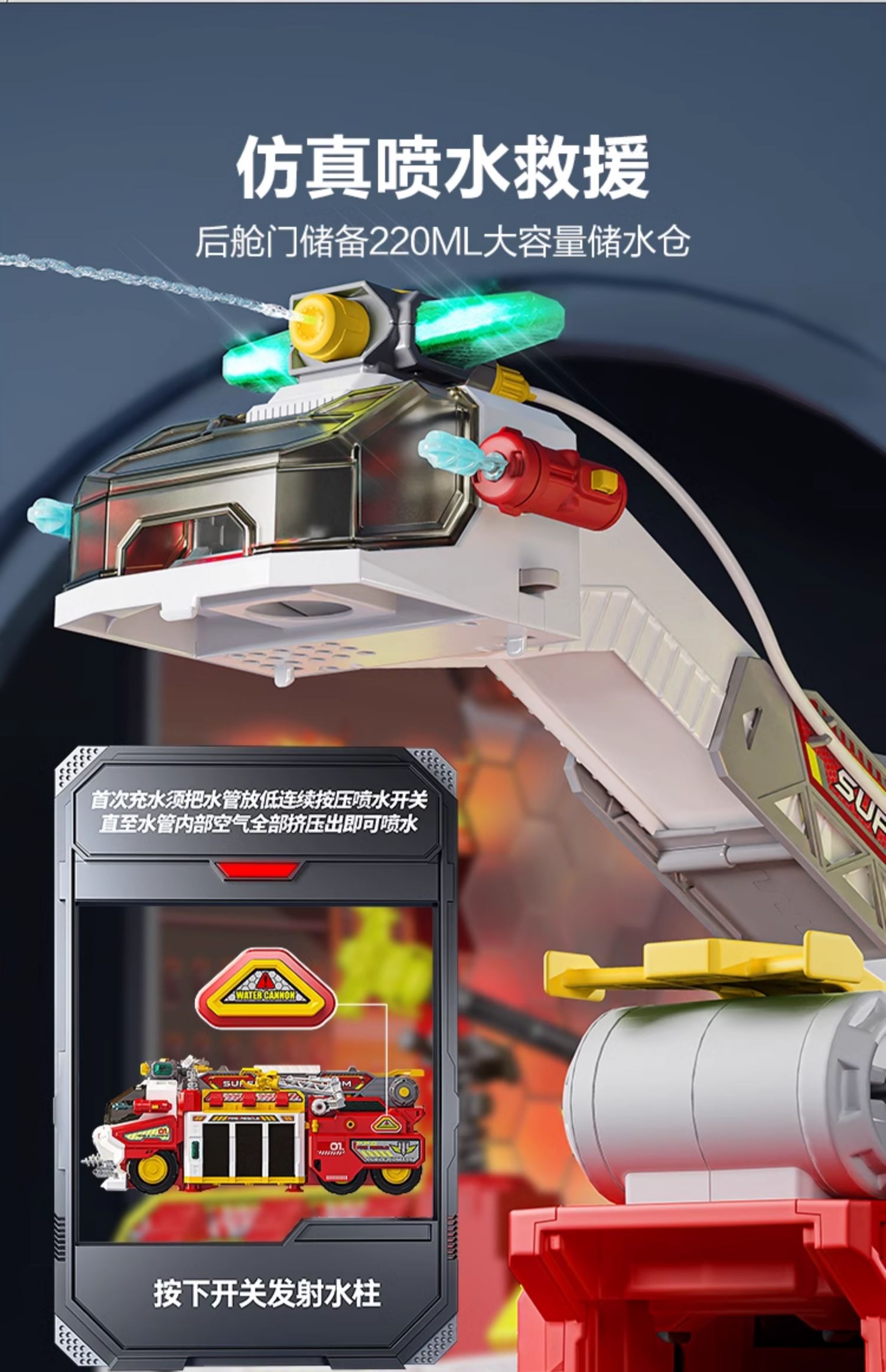 儿童山姆玩具男孩子2025年网红爆款消防车小男童高端4生日礼物盒5(图39)