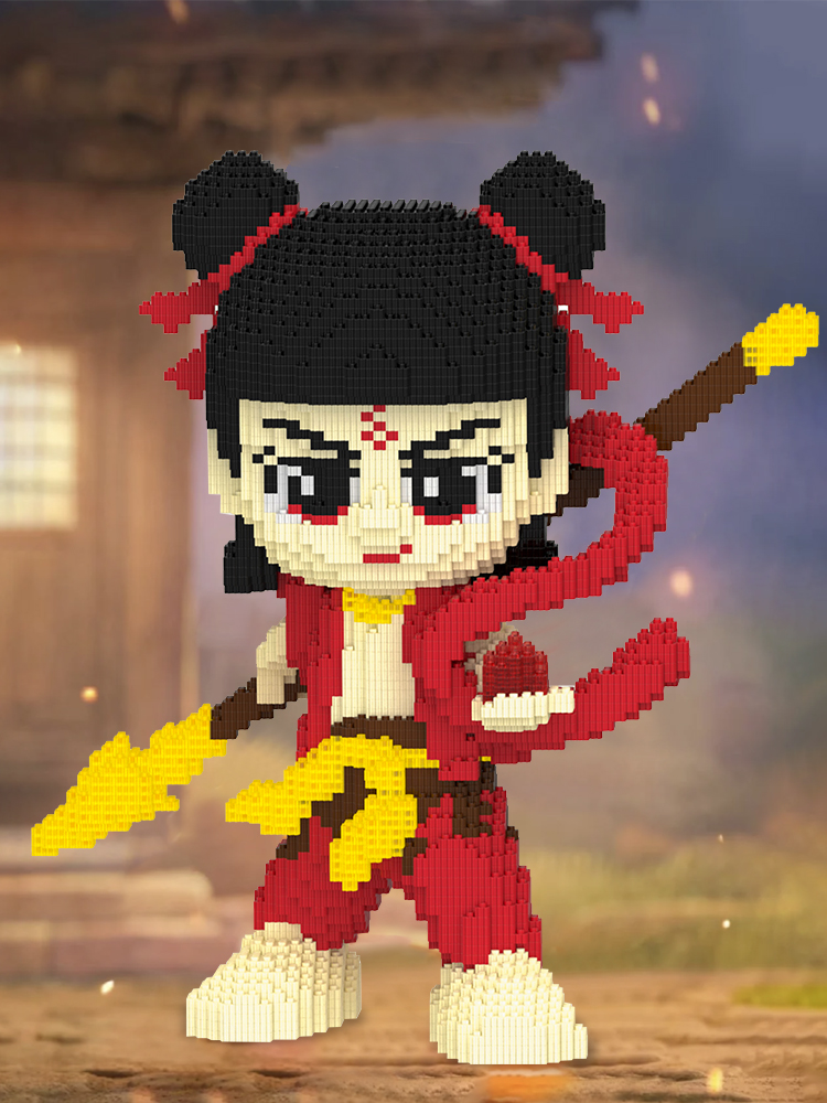 DUZ哪吒积木小颗粒2025新款男女孩拼装玩具成人版拼图6到12岁礼物(图2)