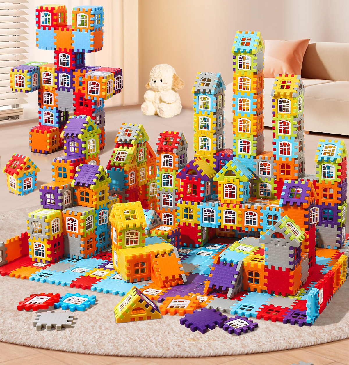 儿童积木玩具益智拼装3到6岁1男孩女孩子8一12智力拼图大颗粒男童(图3)