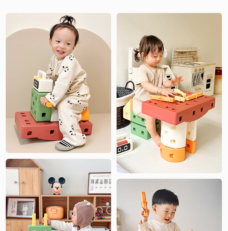 巧乐熊积木车玩具男孩女孩六一生日礼物1一6岁儿童益智大颗粒积木(图3)