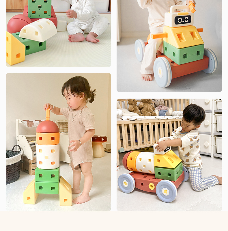 巧乐熊积木车玩具男孩女孩六一生日礼物1一6岁儿童益智大颗粒积木(图4)