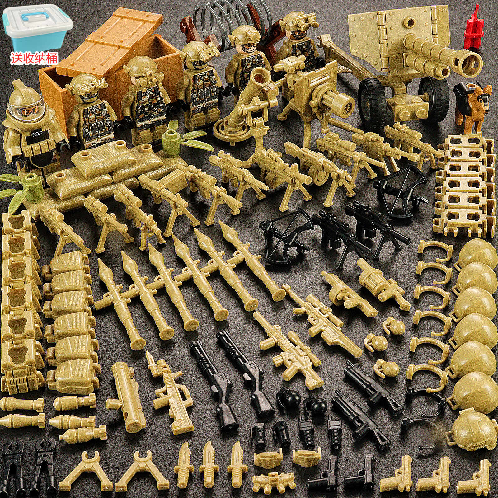 大漠特种兵军事人仔警察武器积木阿尔法迷彩益智拼装儿童玩具男孩(图10)