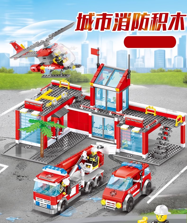乐2025高积木男孩子益智拼装军事消防警察局10岁儿童汽车系列玩具(图10)