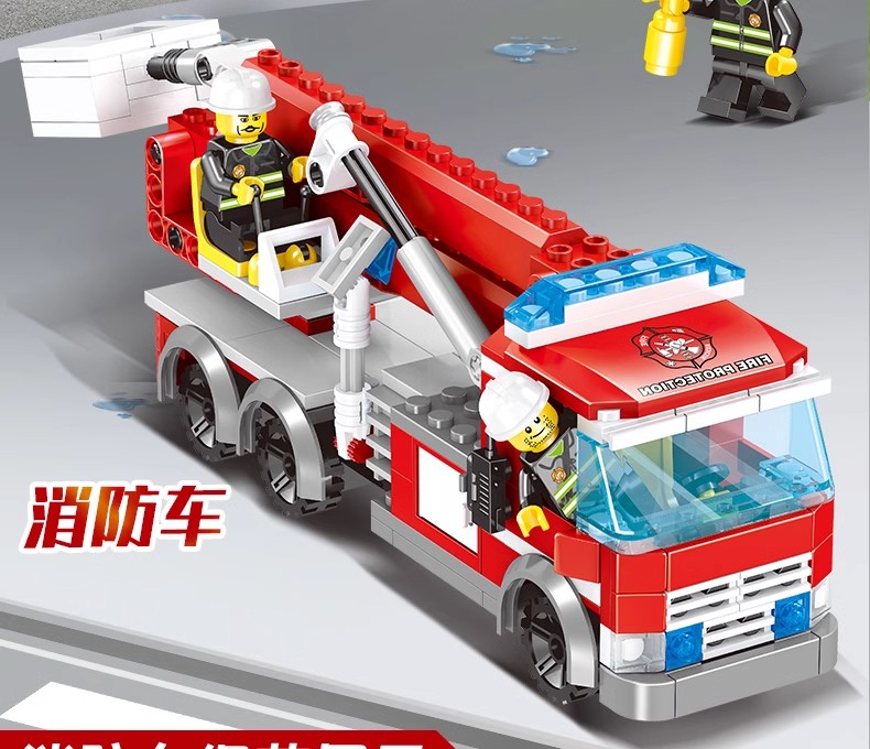 乐2025高积木男孩子益智拼装军事消防警察局10岁儿童汽车系列玩具(图11)