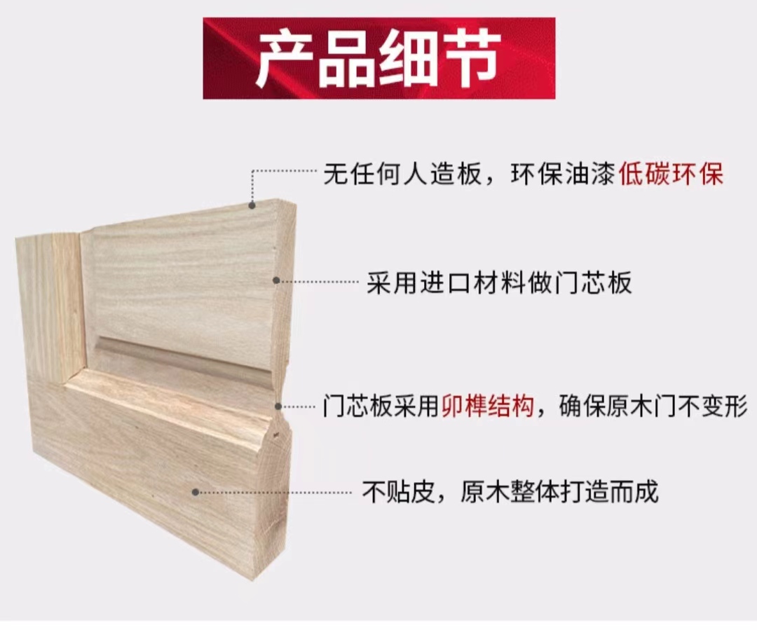 佛山工厂直销美式木门轻美式卧室门法式奶油白色烤漆门橡木烤漆门(图2)