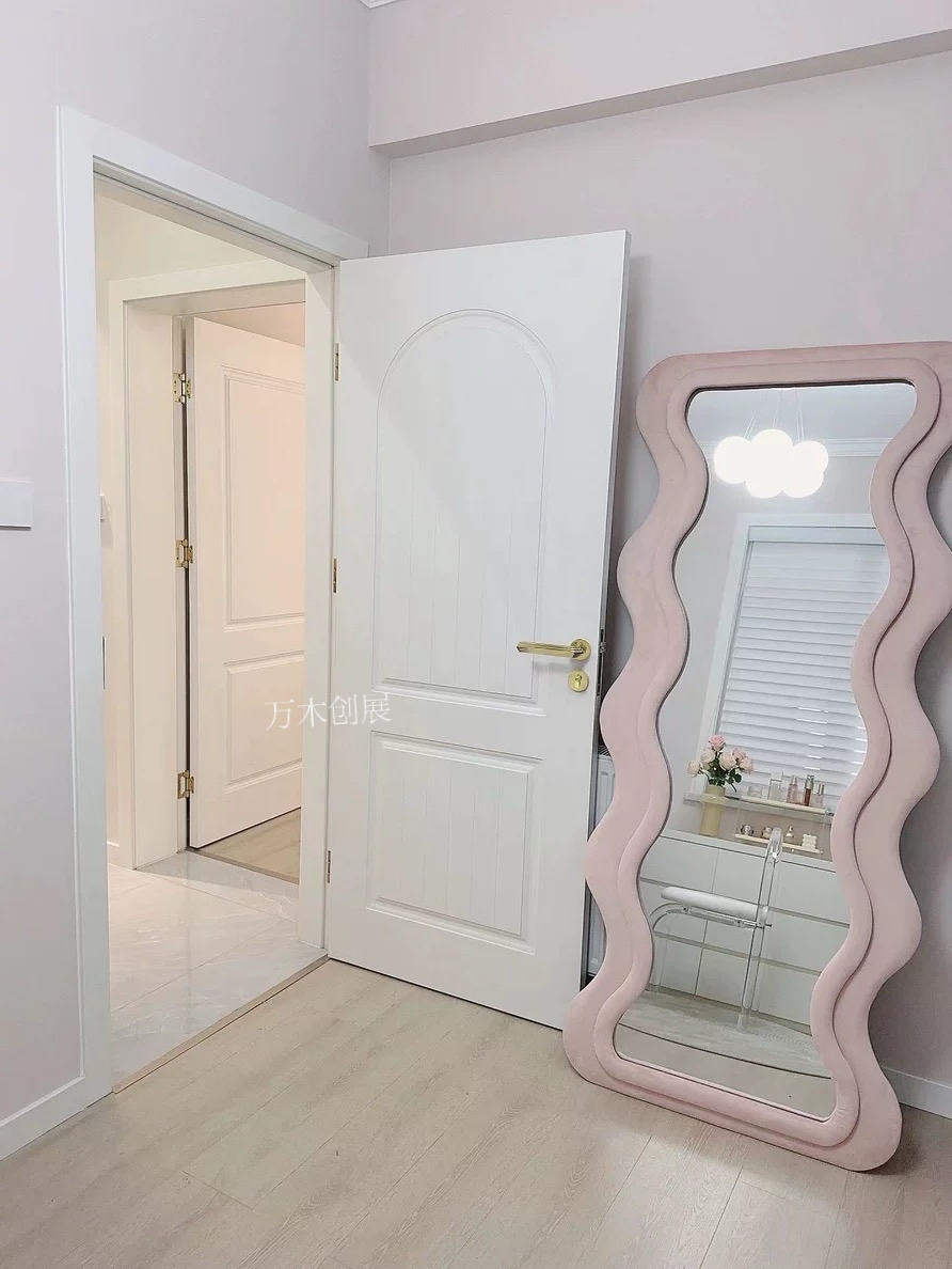 佛山工厂直销美式木门轻美式卧室门法式奶油白色烤漆门橡木烤漆门(图10)