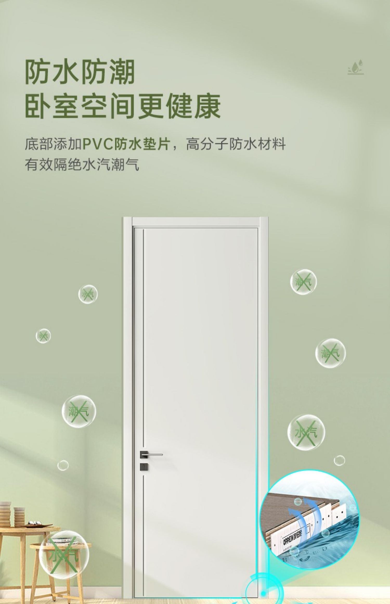 卧室门免漆实木复合套装门碳晶室内门隔音家用实木门隐形房间门(图7)