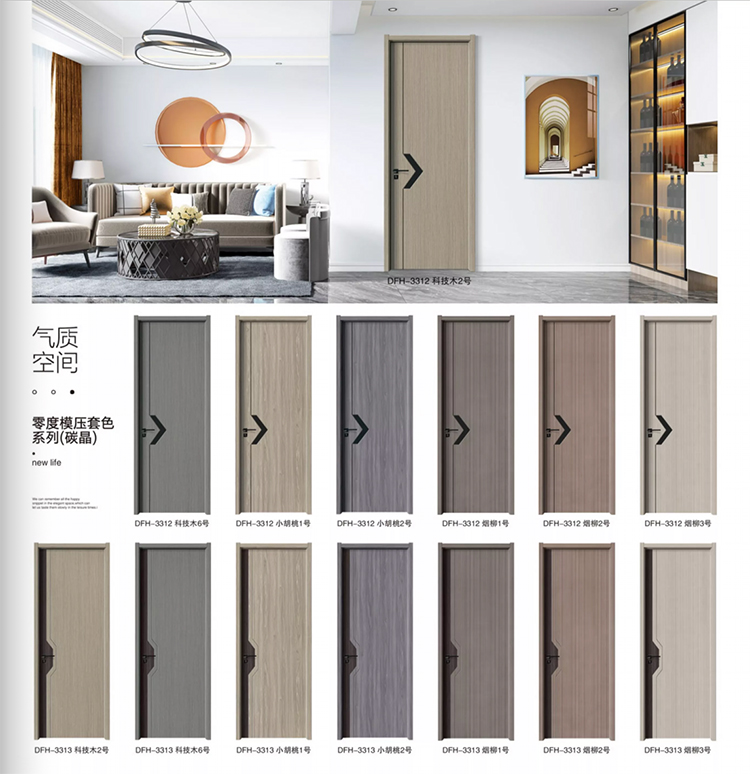 碳晶木门套装门实木复合房间门卧室门全套家用木门生态免漆门厂家(图8)