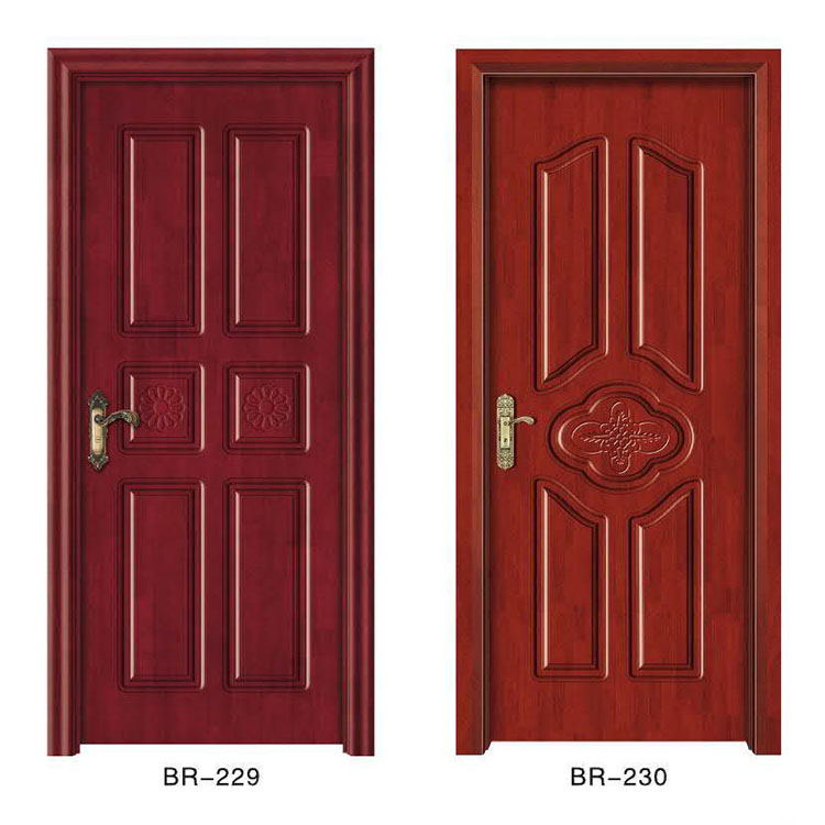 房间实木门烤漆入户门卧室门豪华雕花泰国进口橡木进户门室内门(图34)
