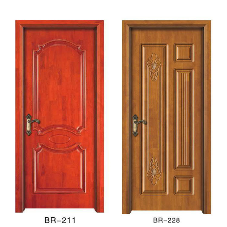 房间实木门烤漆入户门卧室门豪华雕花泰国进口橡木进户门室内门(图32)