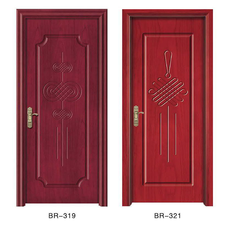 房间实木门烤漆入户门卧室门豪华雕花泰国进口橡木进户门室内门(图36)