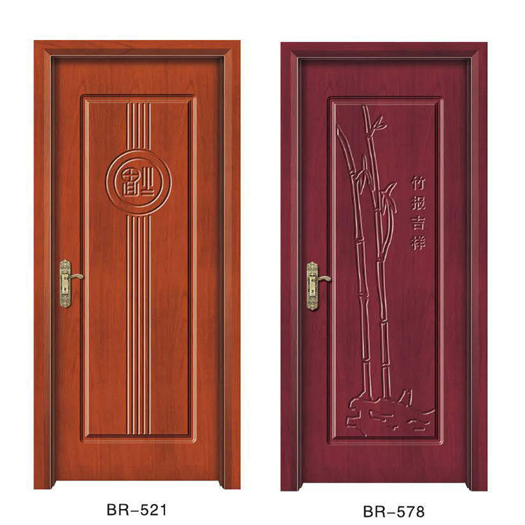 房间实木门烤漆入户门卧室门豪华雕花泰国进口橡木进户门室内门(图40)