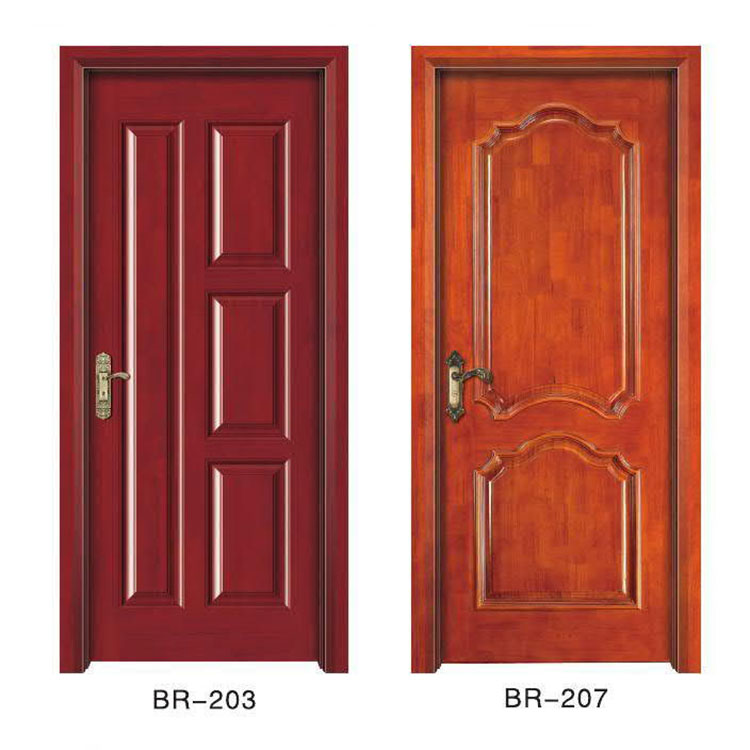 房间实木门烤漆入户门卧室门豪华雕花泰国进口橡木进户门室内门(图43)