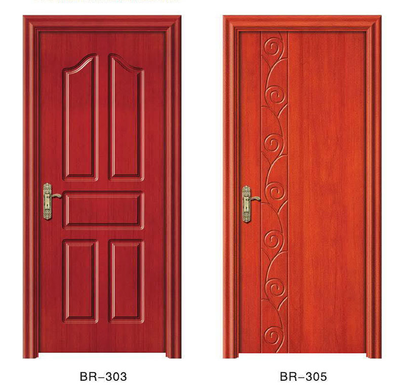 房间实木门烤漆入户门卧室门豪华雕花泰国进口橡木进户门室内门(图45)