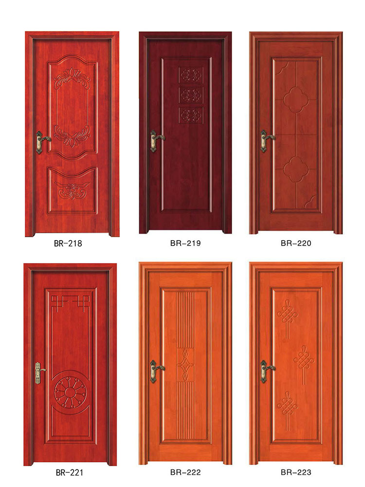 房间实木门烤漆入户门卧室门豪华雕花泰国进口橡木进户门室内门(图47)