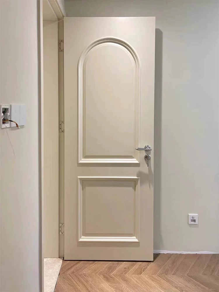 室内门卧室门多层实木烤漆门实木复合全实木白色房间门套装门法式(图6)