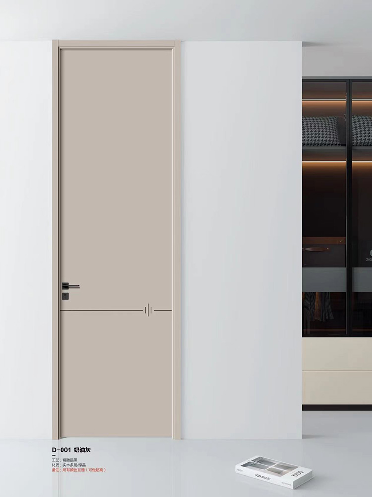 平板门卧室门套装门无漆轻奢木门室内门实木复合门静音门生态门(图1)