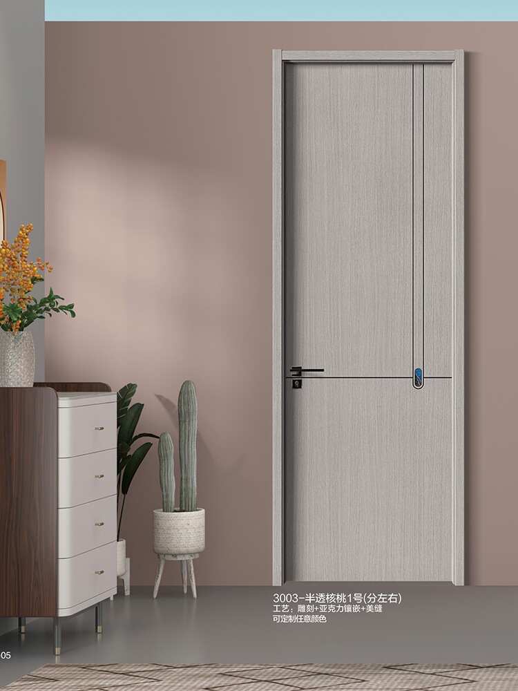 平板门卧室门套装门无漆轻奢木门室内门实木复合门静音门生态门(图10)